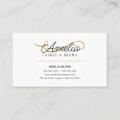 ミニマルシンプル白金ゴールド眼まぶし眉 名刺 (正面)