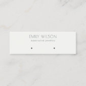 ミニマルシンプル白黒イヤリングディスプレイ スキニー名刺 (正面)