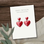 ミニマルシンプル白黒イヤリングディスプレイ 名刺