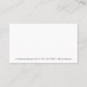 ミニマルシンプル白黒クリーン宇宙モダン 名刺 (裏面)