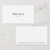 ミニマルシンプル白黒クリーン宇宙モダン 名刺 (正面/裏面)