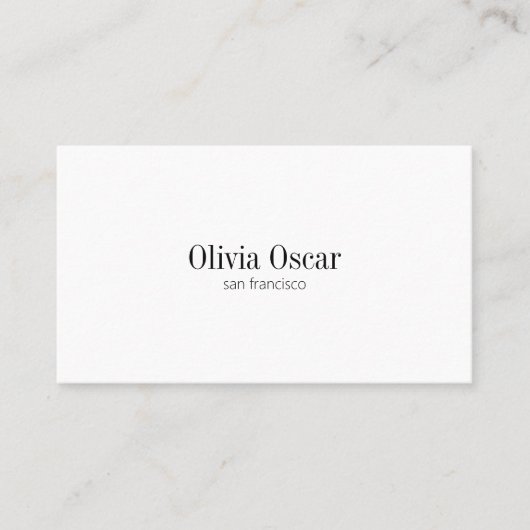 ミニマルシンプル白黒クリーン宇宙モダン 名刺 (正面)