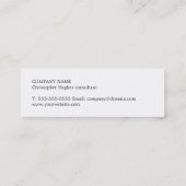 ミニマルシンプル白黒コンサルタント スキニー名刺 (裏面)