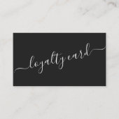 ミニマルシンプル白黒スクリプトロイヤリティ ロイヤリティカード (正面)