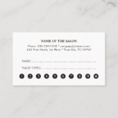 ミニマルシンプル白黒ストライプロイヤリティカード ロイヤリティカード (裏面)