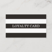 ミニマルシンプル白黒ストライプロイヤリティカード ロイヤリティカード (正面)