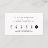 ミニマルシンプル白黒ストライプロイヤリティカード ロイヤリティカード (裏面)