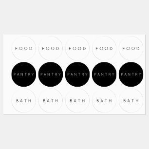 ミニマルシンプル白黒タイポグラフィモダン ラベル