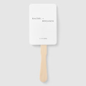 ミニマルシンプル白黒結婚の写真 ハンドファン (正面)