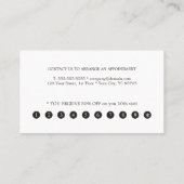 ミニマルシンプル白黒美しいロイヤリティカード ロイヤリティカード (裏面)