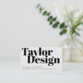 ミニマルシンプル白黒 名刺 (スタンド正面)