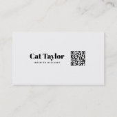 ミニマルシンプル白黒 名刺 (裏面)