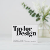 ミニマルシンプル白黒 名刺 (スタンド正面)