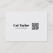 ミニマルシンプル白黒 名刺 (裏面)