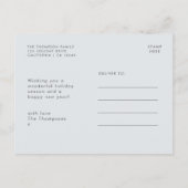 ミニマルシンプル白 |クリスマス・ファミリーの写真 シーズンポストカード (裏面)