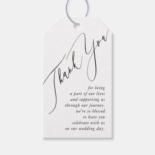 ミニマルシンプル結婚のラベル ギフトタグ (正面)