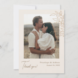 ミニマルシンプル華美枠 サンキューカード