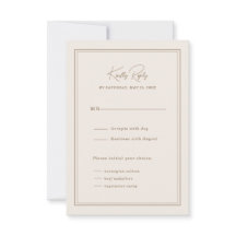 ミニマルシンプル華美Frame Response Card