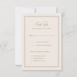 ミニマルシンプル華美Frame Response Card 出欠カード