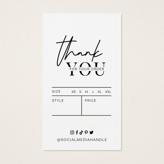 ミニマルシンプル衣料品価格ラベルのロゴのつるラベル (裏面)