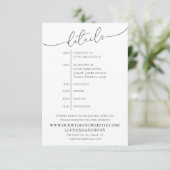 ミニマルシンプル詳細ゲストタイムラインテンプレート エンクロージャーカード (スタンド正面)