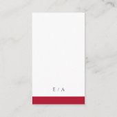 ミニマルシンプル赤モダンQRコード結婚s エンクロージャーカード (裏面)