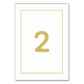 ミニマルシンプル金ゴールドブラック&ホワイト結婚ズ テーブルナンバー (裏面)