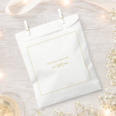 ミニマルシンプル金ゴールドブラック&ホワイト結婚ズ フェイバーバッグ (クリップ留めされた状態)