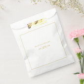 ミニマルシンプル金ゴールドブラック&ホワイト結婚ズ フェイバーバッグ (封をした状態)