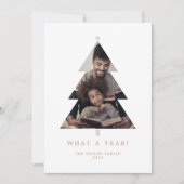 ミニマルシンプル金ゴールド何A年クリスマス シーズンカード (正面)