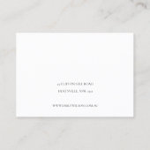 ミニマルシンプル黒と白のダークブレスレットディスプレイ 名刺 (裏面)