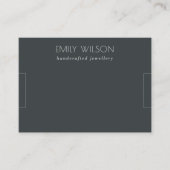 ミニマルシンプル黒と白のダークブレスレットディスプレイ 名刺 (正面)