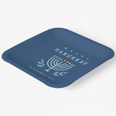 ミニマルシンプル(ユダヤ教)メノラーキャンドルハッピーハヌカー ペーパープレート (傾斜あり)