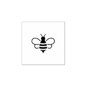 ミニマルシンプルBeeロゴアイコン。ウッドアートスタンプ ラバースタンプ (インプリント)