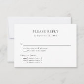 ミニマルシンプルBlack & White RSVP Appetizer Choice (正面)
