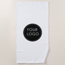 ミニマルシンプルBusiness Companyロゴホワイト ビーチタオル