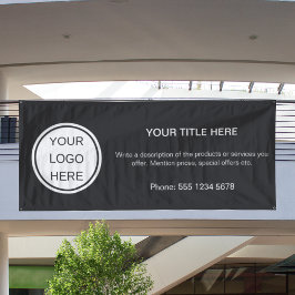 ミニマルシンプルBusiness Logoの促進文字 横断幕