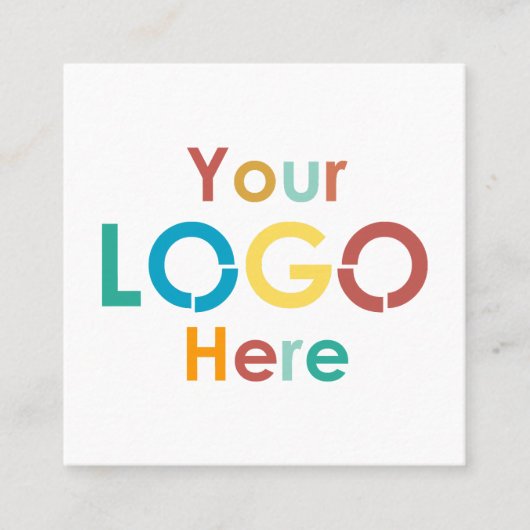 ミニマルシンプルBusiness Logoソーシャルメディア スクエア名刺 (正面)