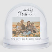 ミニマルシンプルChristmas Script家族写真 (正面)