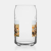 ミニマルシンプルChristmas Script家族写真 ガラス缶 (左)