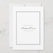 ミニマルシンプルCursiveスクリプト結婚式招待状 招待状 (裏面)