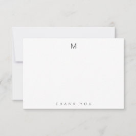 ミニマルシンプルMonogram Thank You Note Cards サンキューカード