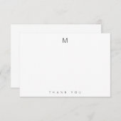 ミニマルシンプルMonogram Thank You Note Cards サンキューカード (正面/裏面)