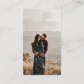 ミニマルシンプルQRコード写真RSVP エンクロージャーカード (裏面)