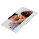 ミニマルシンプルSave the Date, Large Photo Blue マグネット (左側)