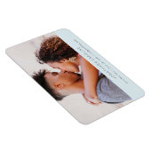 ミニマルシンプルSave the Date, Large Photo Blue マグネット (右側)