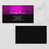 ミニマルシンプルScript Black Pink Business Card 名刺 (正面/裏面)