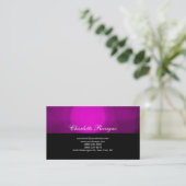 ミニマルシンプルScript Black Pink Business Card 名刺 (スタンド正面)