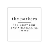 ミニマルシンプルSerifファミリ名と差出人住所 ラバースタンプ (インプリント)