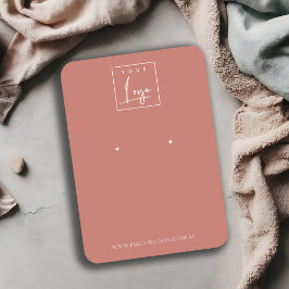 ミニマルシンプルTomato Red Muted Earring Display 名刺